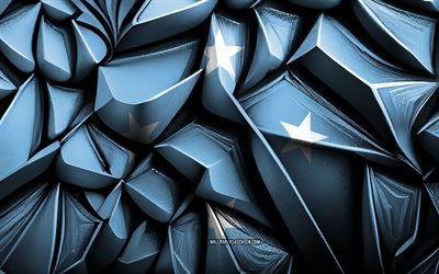 mikronesian lippu, 4k, 3d  luova rakenne, mikronesia 3d  lippu, oseania, mikronesialippu, 3d  taide, mikronesia, oseanian lippu