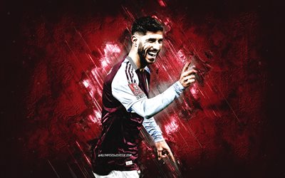 marco asensio, aston villa fc, jugador de fútbol español, fondo de piedra burdeos, arte grune, liga premier, inglaterra, fútbol americano, marco asensio aston villa