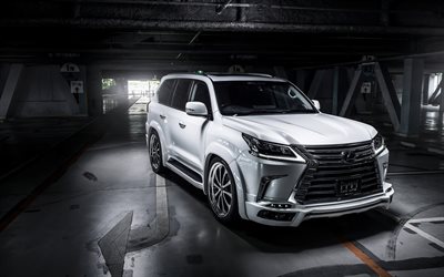 mz speed ​​lexus lx 570 luv, parking, voitures 2016, réglage, suvs, urj200, lexus blanc lx, 2016 lexus lx 570, voitures japonaises, lexus lx, lexus