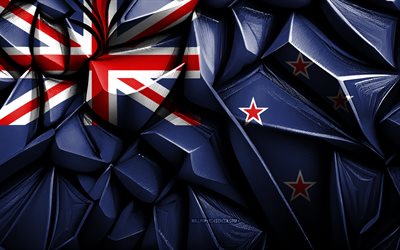 neuseeland flagge, 4k, 3d kreative textur, neuseeland 3d  flagge, ozeanien, neuseeländische flagge, 3d  kunst, neuseeland, flagge der ozeanienländer