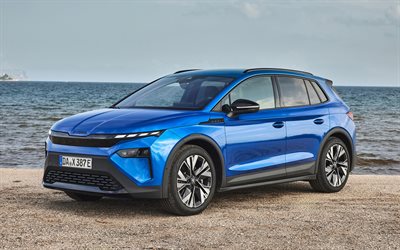 2026, skoda elroq, 4k, vue de face, extérieur, multisegment compact, skoda elroq bleu, nouvelle skoda elroq, voitures tchèques, skoda