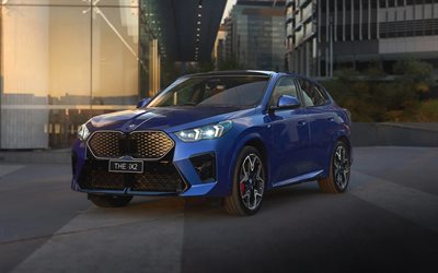 2026, bmw ix2, u10, 4k, vista frontal, exterior, edrive20, cruce electrico, bmw ix2 edrive20, bmw ix2 azul, nuevo bmw ix2 2026, coches alemanes, bmw