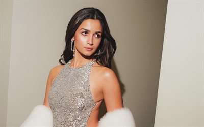 4k, Alia Bhatt, gray dress, indian celebrity, Bollywood, movie stars, portrait, pictures with Alia Bhatt, popular actress, indian actress, Alia Bhatt photoshoot