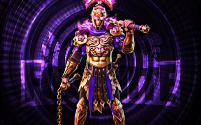 llama invicta amenaza fortnite, 4k, fondo espiral violeta, fortnite, creativo, diseño de amenaza invicta de llamas, aspecto de amenaza invicta de llamas de fortnite, llama amenaza invicta, personajes fortnite