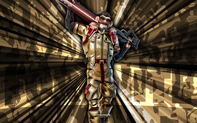 4k, جي بي شمبانسكي, خلفية الأشعة الذهبية, جلد جي بي شمبانسكي, جي بي شمبانسكي فورتنايت, الفن التجريدي, مظهر fortnite jb chimpanski, شخصيات فورتنايت, فورتنايت, الفن الإبداعي