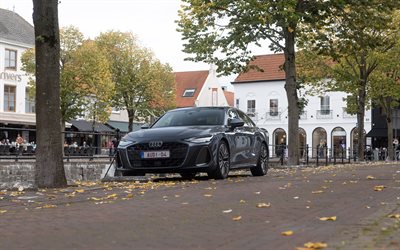 audi a6, 4k, calle, 2026 coches, otoño, audi a6 c9, 2026 audi a6, audi a6 gris, coches alemanes, audi