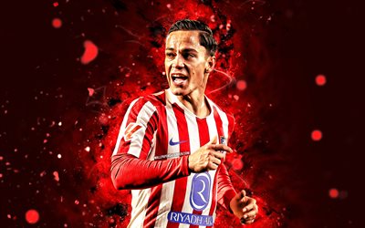 4k, giacomo raspadori, joie, néons rouges, atlético madrid, la liga, footballeurs italiens, giacomo raspadori 4k, football, atlético madrid fc, giacomo raspadori atlético madrid