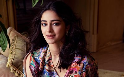 4k, ananya panday, sorriso, bollywood, atriz indiana, retrato, beleza, atriz popular, foto com ananya panday, mulher morena, celebridade indiana, sessão fotográfica de ananya panday