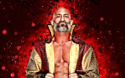 Tommaso Ciampa, 4k, red neon lights, WWE, creative, american wrestler, Tommaso Whitney, red abstract background, World Wrestling Entertainment, wrestlers, Tommaso Ciampa 4K