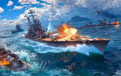 Mondiale de Navires de guerre, simulateur, navires de guerre, WoWS