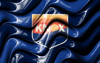 un logotipo 3d de knoxville sc, 4k, ondas azules 3d, liga uno de la usl, fútbol americano, una bandera de knoxville sc, creativo, un logotipo de knoxville sc, club de futbol americano, fútbol, uno de knoxville sc