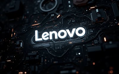 लेनोवो चमकता हुआ लोगो, 4k, डार्क हाई टेक पृष्ठभूमि, bokeh, कंडक्टर, इलेक्ट्रॉनिक्स ब्रांड, लेनोवो 3डी लोगो, ब्रांडों, लेनोवो नीला लोगो, कलाकृति, लेनोवो लोगो, lenovo