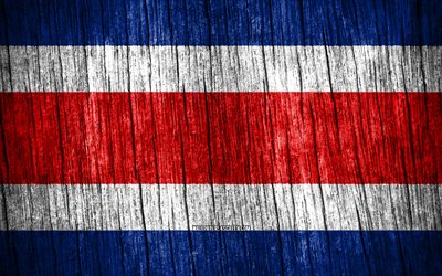 4K, Flag of Costa Rica, Day of Costa Rica, North America, wooden texture flags, Costa Rican flag, Costa Rican national symbols, North American countries, Costa Rica flag, Costa Rica