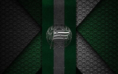 Hammarby IF, Allsvenskan, green and white knitted texture, Hammarby IF logo, Swedish football club, Hammarby IF emblem, football, Stockholm, Sweden
