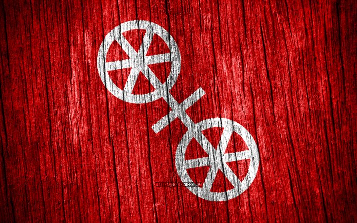 4K, Flag of Mainz, Day of Mainz, german cities, wooden texture flags, Mainz flag, cities of Germany, Mainz, Germany