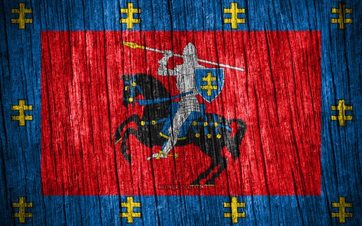4k, vilnius flagga, vilnius dag, litauiska län, trästrukturflaggor, litauens län, vilnius, litauen