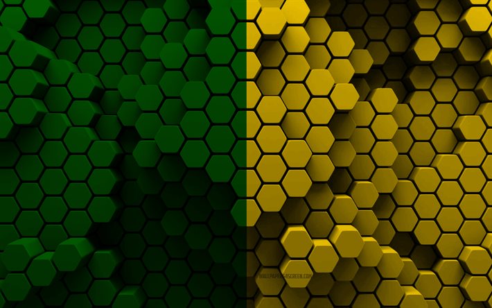 4k, Flag of County Meath, Counties of Ireland, 3d hexagon background, Day of County Meath, 3d hexagon texture, Meath flag, Irish national symbols, County Meath, 3d Meath flag, Meath, Ireland