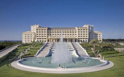mardan palace, fountain, the building, the hotel, antalya, turkey