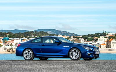the city, 2015, bmw, 6 series, 650i, coupe, blue, pier