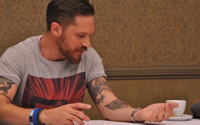 press conference, legend, tom hardy, actor, the festival, toronto, 2015