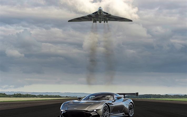 aston martin, 2016, vulcan, o aeródromo, carro, lutador