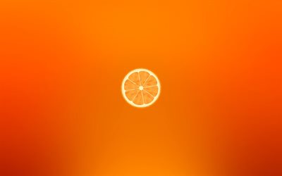 fundo laranja, minimalismo, laranja, cítrico