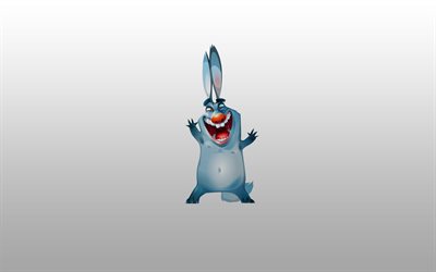 rabbit, crazy, mad, minimalism