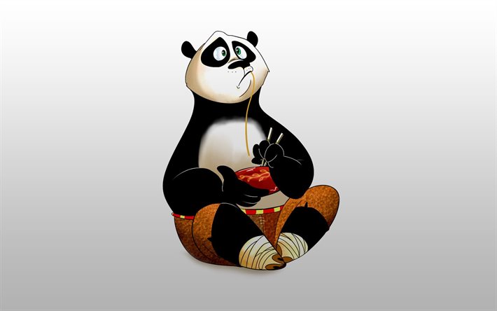karikatür panda, kung fu panda