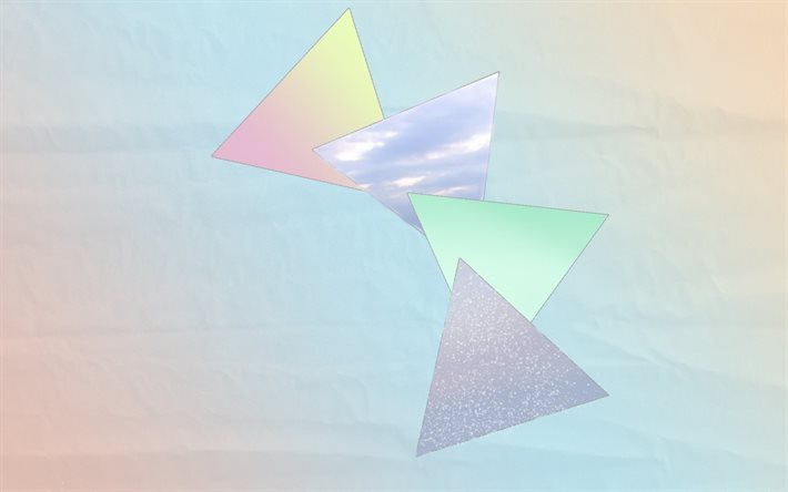 abstraktion, trianglar, bakgrund