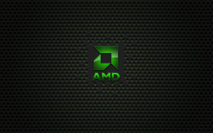 logo, amd, black background