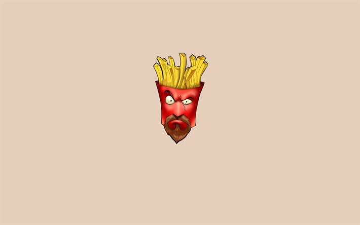 minimalism, fries, frylock, fry