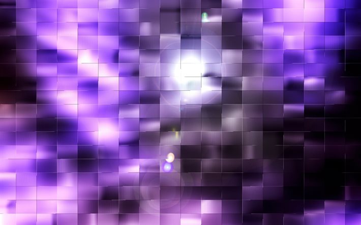 fondo púrpura, mosaico, el resplandor