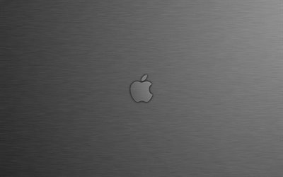emblema, la manzana, el epl, el logotipo, fondo gris