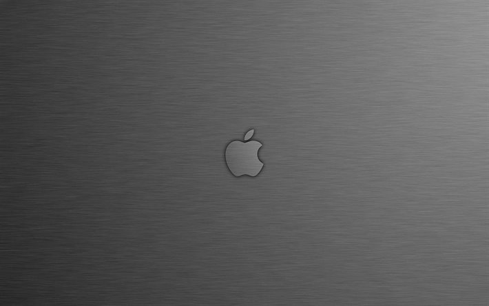 emblema, apple, epl, logo, sfondo grigio