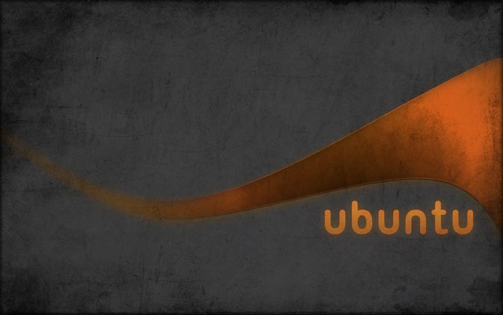 ubuntu, 회색 바탕, grunge