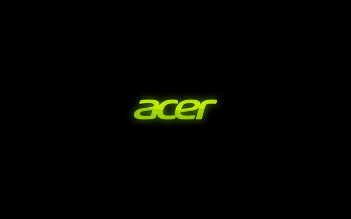 logo, acer, black background