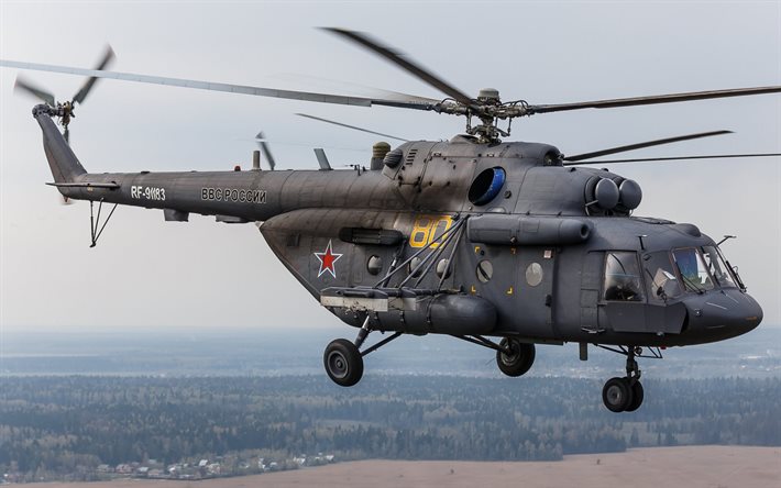 el mi-8, un helicóptero de la fuerza aérea de rusia