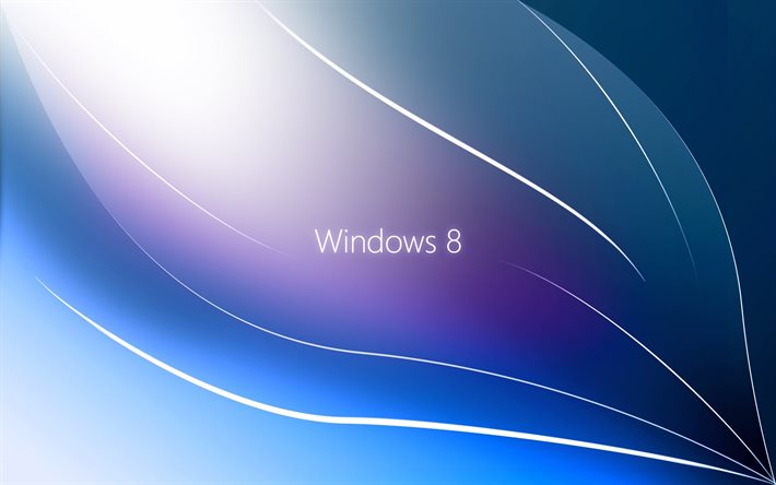 windows 8, logo, abstract background, saver