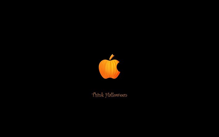 logotipo, epl, apple, halloween, la calabaza