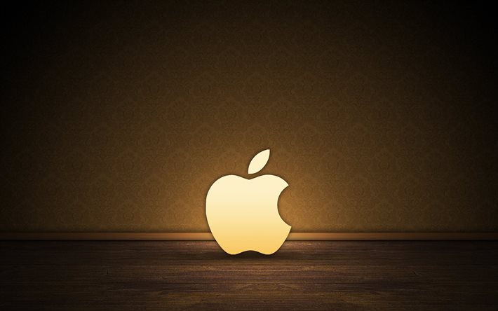 maçã, logotipo, planos de fundo