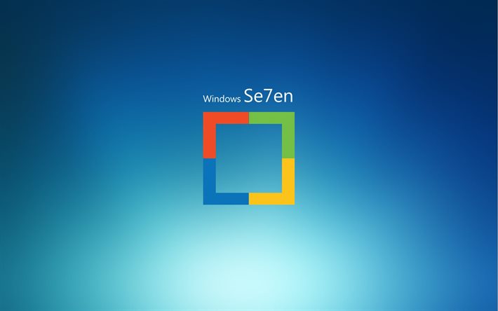 se7en, microsoft, seven, windows, le logo, l'abstraction, windows 7