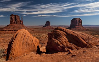 désert, de rock, de monument valley, arizona, états-unis, monument valley
