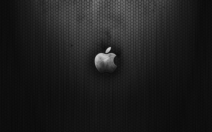 apple, il logo, epl, metallo