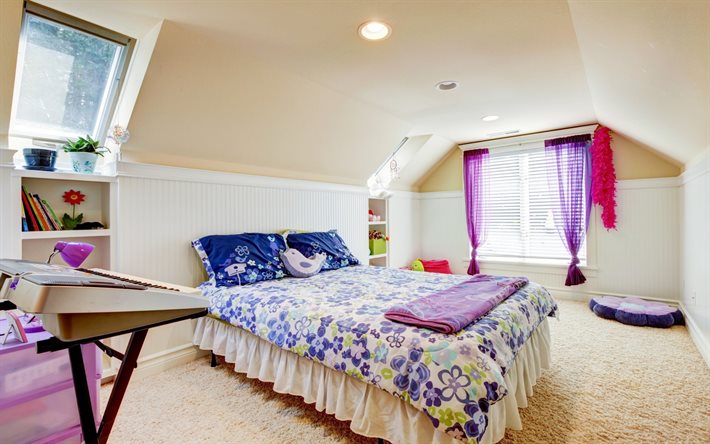 bedroom, interior, design, light