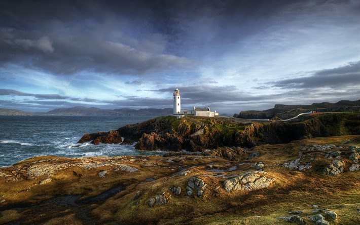 lighthouse, the lake, fanad head, donegal, ireland, county donegal