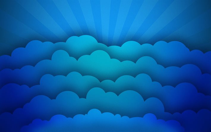 clouds, abstraction, blue background, the sky