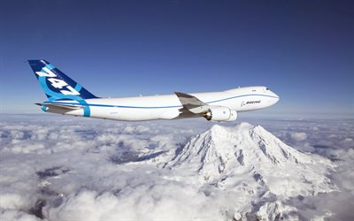 747, boeing, lentokone, taivas