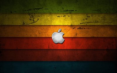 epl, äpple, regnbåge, tavla, logotyp