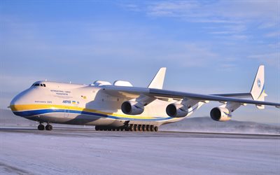 cossack, mriya, an-225, runway, transport aircraft