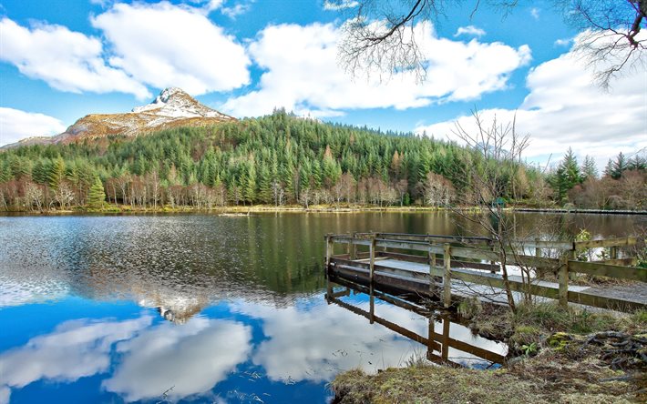 vale glencoe, pierce, o lago, escócia